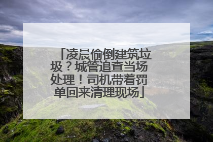 凌晨偷倒建筑垃圾？城管追查当场处理！司机带着罚单回来清理现场