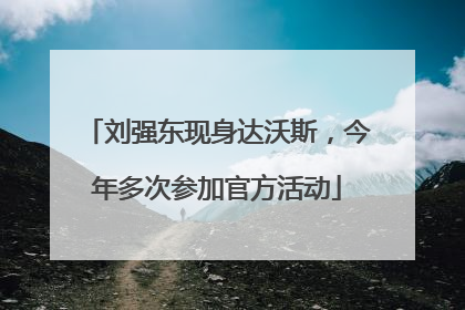 刘强东现身达沃斯，今年多次参加官方活动