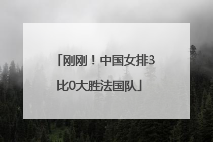 刚刚！中国女排3比0大胜法国队