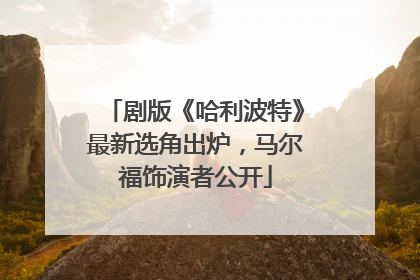 剧版《哈利波特》最新选角出炉，马尔福饰演者公开