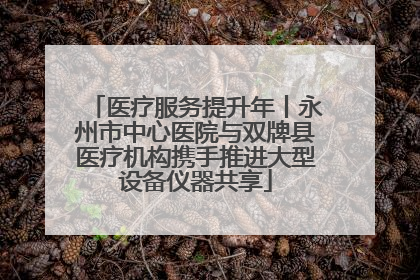 医疗服务提升年丨永州市中心医院与双牌县医疗机构携手推进大型设备仪器共享