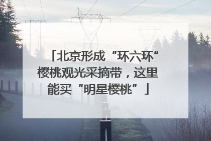 北京形成“环六环”樱桃观光采摘带，这里能买“明星樱桃”