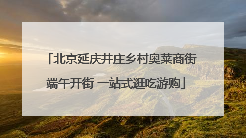 北京延庆井庄乡村奥莱商街端午开街 一站式逛吃游购