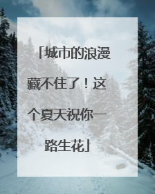 城市的浪漫藏不住了！这个夏天祝你一路生花
