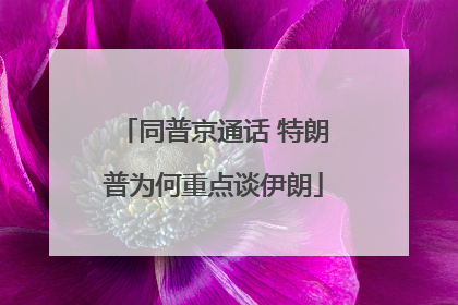 同普京通话 特朗普为何重点谈伊朗