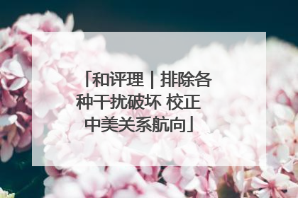 和评理｜排除各种干扰破坏 校正中美关系航向