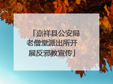 嘉祥县公安局老僧堂派出所开展反邪教宣传