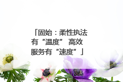 固始：柔性执法有“温度” 高效服务有“速度”