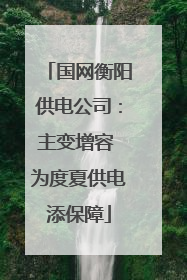 国网衡阳供电公司：主变增容 为度夏供电添保障