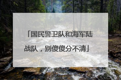 国民警卫队和海军陆战队，别傻傻分不清