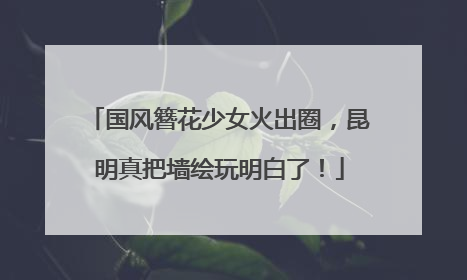 国风簪花少女火出圈，昆明真把墙绘玩明白了！