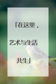 在这里，艺术与生活共生