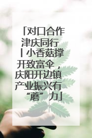 对口合作 津庆同行丨小香菇撑开致富伞，庆阳开边镇产业振兴有“蘑”力