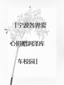 宁波各界爱心捐赠润泽库车校园