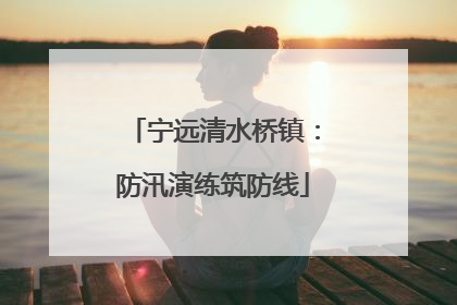 宁远清水桥镇：防汛演练筑防线