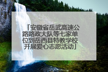 安徽省岳武高速公路路政大队等七家单位到岳西县特教学校开展爱心志愿活动