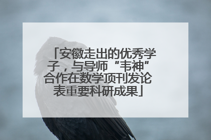 安徽走出的优秀学子，与导师“韦神”合作在数学顶刊发论表重要科研成果