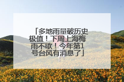 多地雨量破历史极值！下周上海梅雨不歇！今年第1号台风有消息了