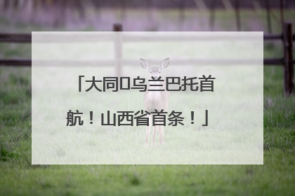 大同⇌乌兰巴托首航！山西省首条！