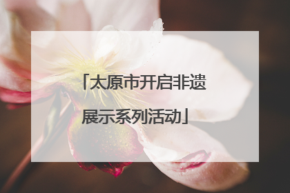 太原市开启非遗展示系列活动