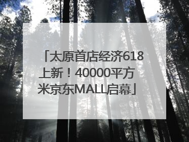太原首店经济618上新！40000平方米京东MALL启幕