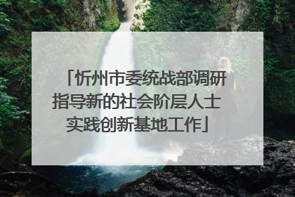 忻州市委统战部调研指导新的社会阶层人士实践创新基地工作