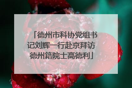 德州市科协党组书记刘辉一行赴京拜访德州籍院士高德利