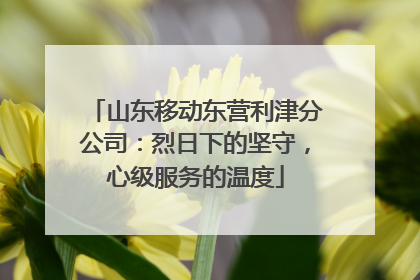 山东移动东营利津分公司：烈日下的坚守，心级服务的温度