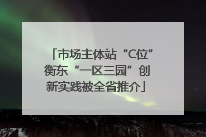市场主体站“C位” 衡东“一区三园”创新实践被全省推介