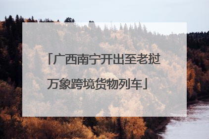 广西南宁开出至老挝万象跨境货物列车