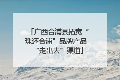 广西合浦县拓宽“珠还合浦”品牌产品“走出去”渠道