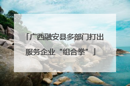 广西融安县多部门打出服务企业“组合拳”