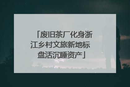 废旧茶厂化身浙江乡村文旅新地标 盘活沉睡资产