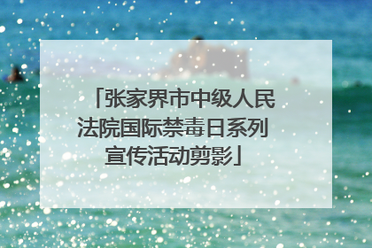 张家界市中级人民法院国际禁毒日系列宣传活动剪影