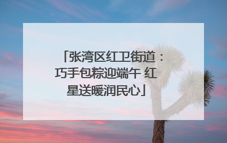 张湾区红卫街道：巧手包粽迎端午 红星送暖润民心
