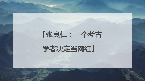 张良仁：一个考古学者决定当网红