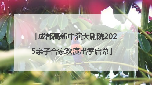成都高新中演大剧院2025亲子合家欢演出季启幕