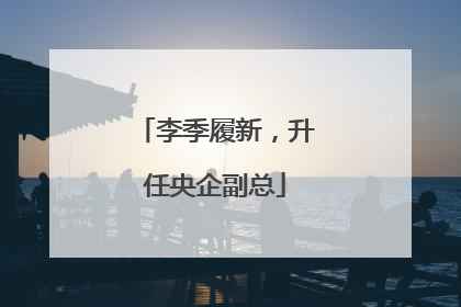 李季履新，升任央企副总