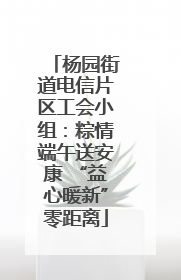 杨园街道电信片区工会小组：粽情端午送安康 “益心暖新”零距离
