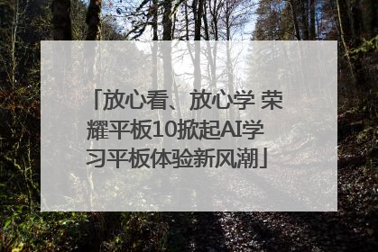 放心看、放心学 荣耀平板10掀起AI学习平板体验新风潮