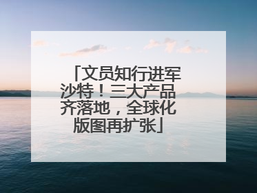 文员知行进军沙特！三大产品齐落地，全球化版图再扩张