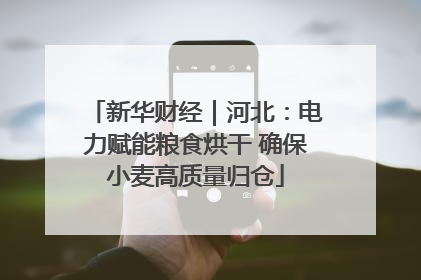 新华财经｜河北：电力赋能粮食烘干 确保小麦高质量归仓