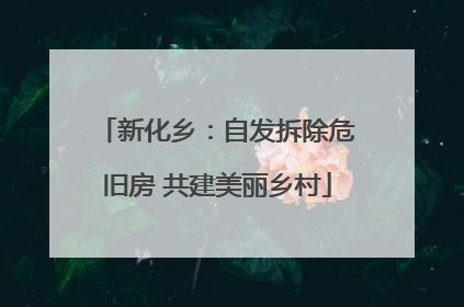 新化乡：自发拆除危旧房 共建美丽乡村