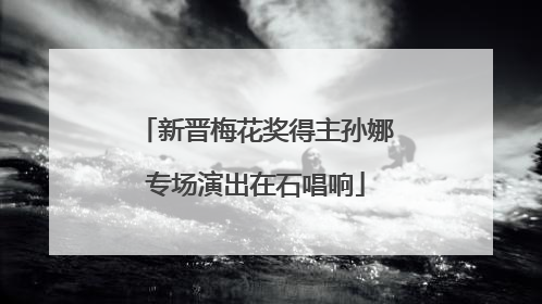 新晋梅花奖得主孙娜专场演出在石唱响