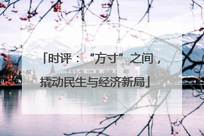 时评：“方寸”之间，撬动民生与经济新局