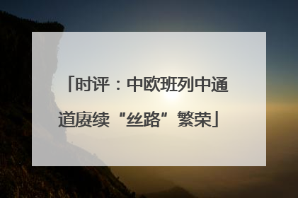时评：中欧班列中通道赓续“丝路”繁荣