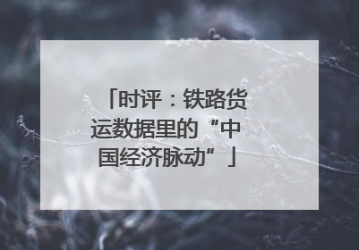 时评：铁路货运数据里的“中国经济脉动”