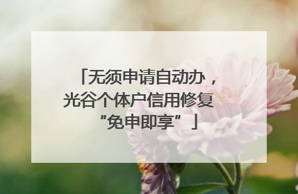 无须申请自动办，光谷个体户信用修复“免申即享”