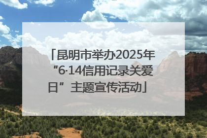 昆明市举办2025年“6·14信用记录关爱日”主题宣传活动