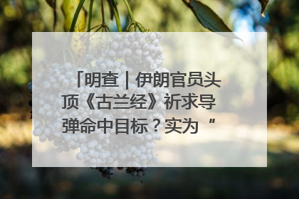 明查｜伊朗官员头顶《古兰经》祈求导弹命中目标？实为“贵夜”祷告
